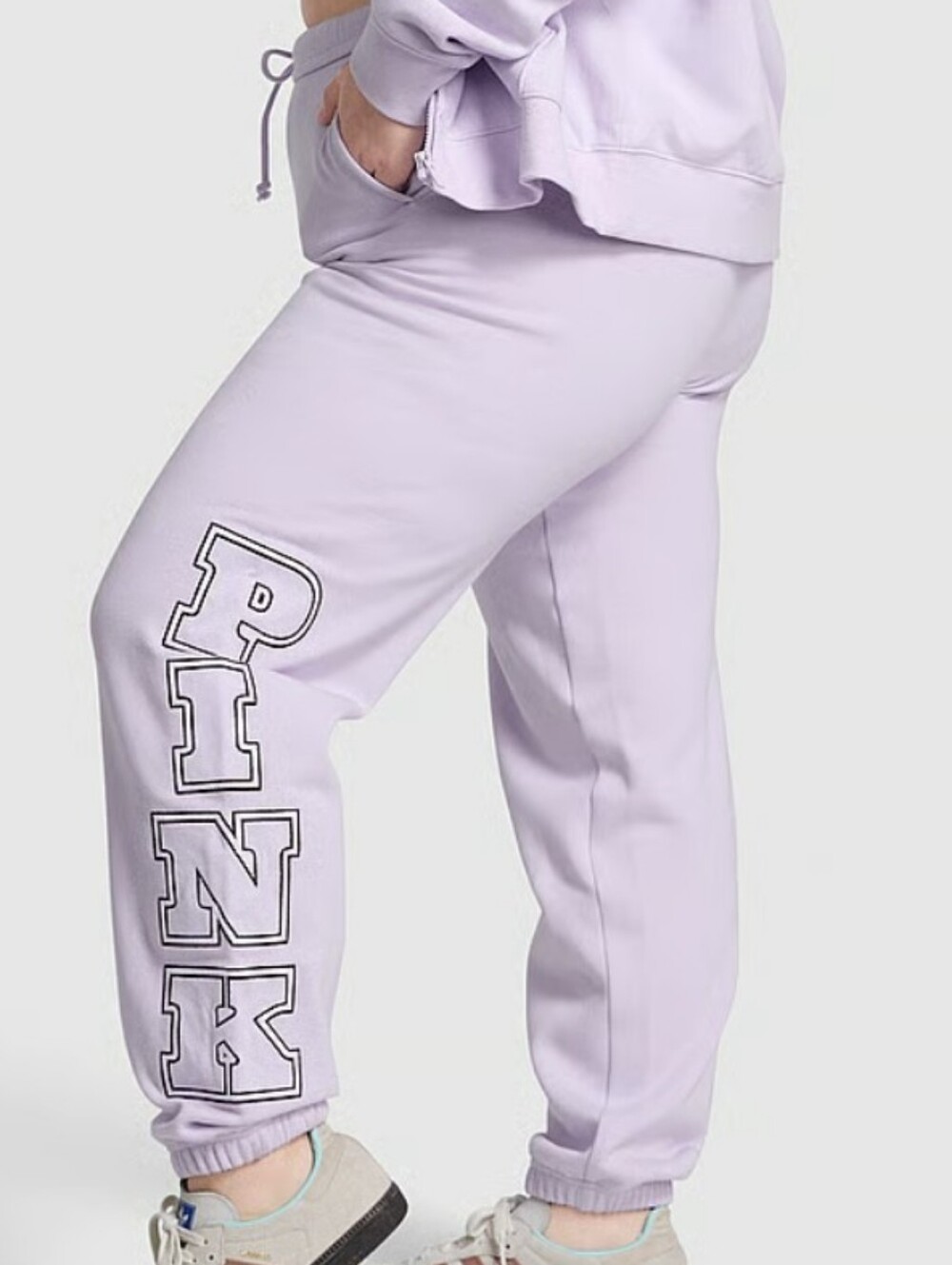 VS Pink Campus Fleece Sweatpants Sz Med NWT